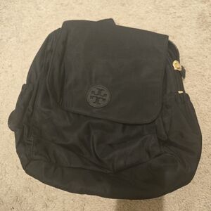 Tory Burch Black BACKPACK/Diaper bag and changing mat